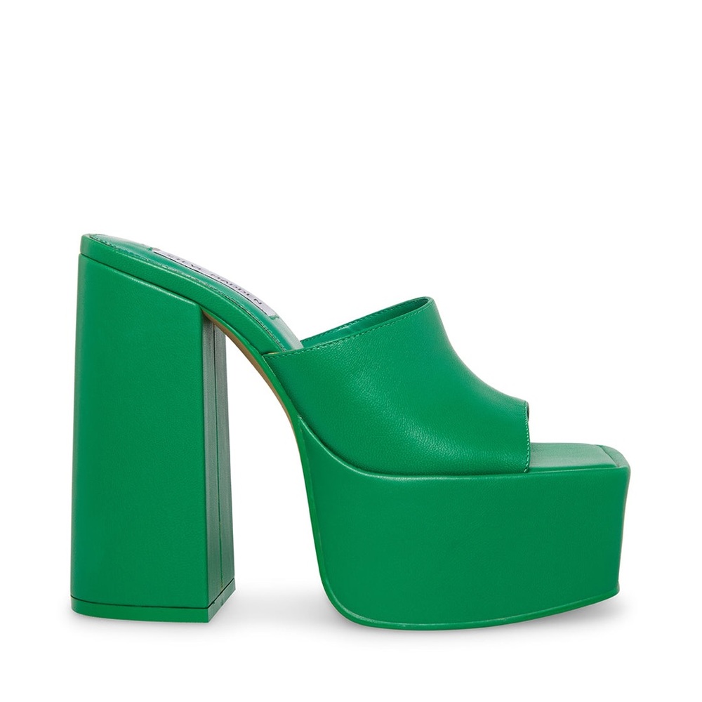 Steve Madden Green Platform Mule Heels
